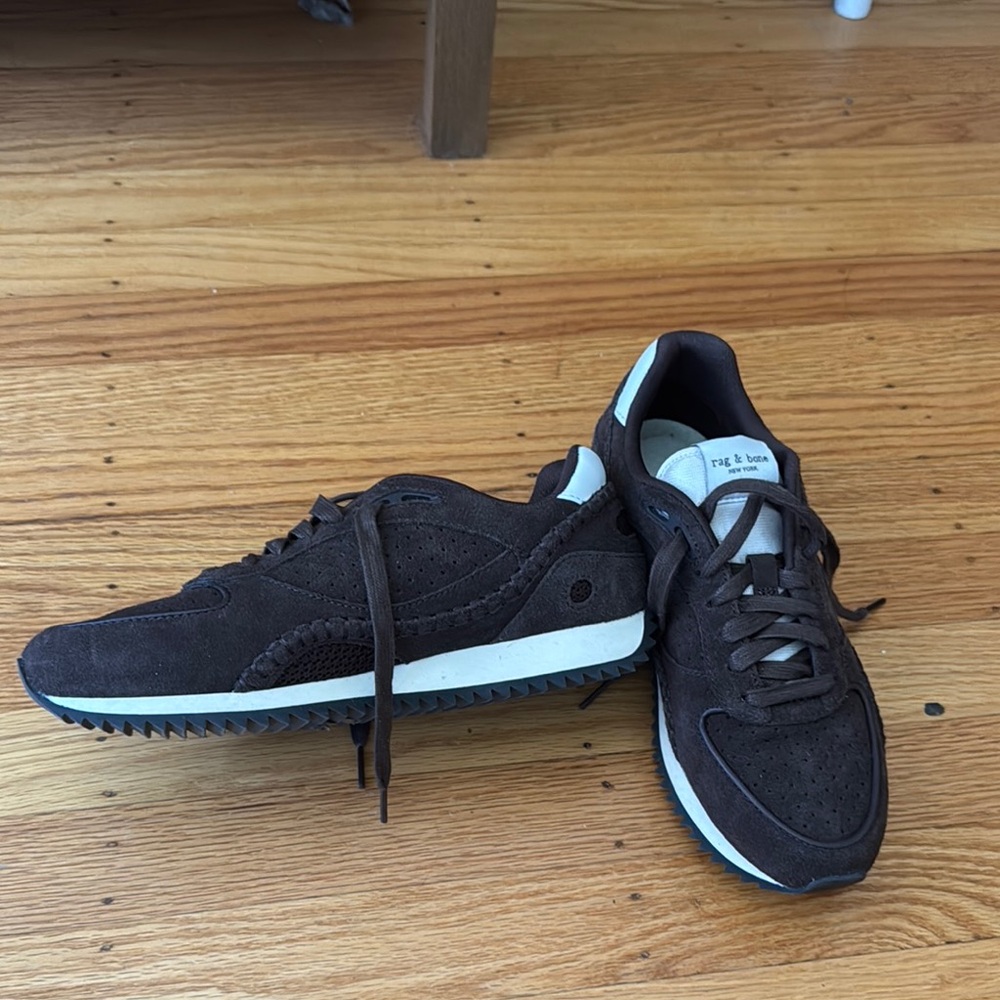 Rag & Bone Drift Runner Suede Sneaker Dark Espresso